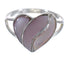 Sterling Silver And Pink Shell Heart Southwest Ring Size 5-3/4 WX67013